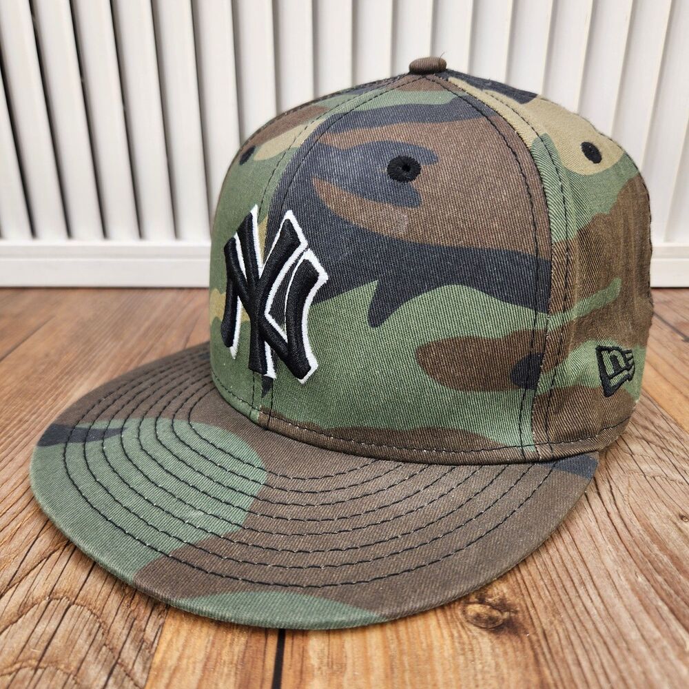 New Era 9fifty New York Yankees Snapback Hat Woodland Camo Baseball Cap MLB NY
